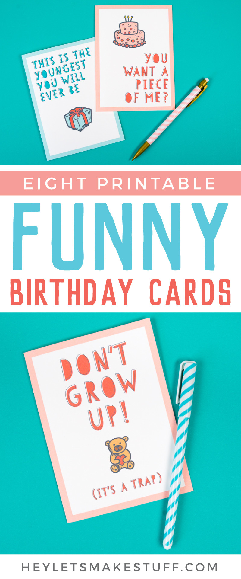 Birthday Card Funny
 Free Funny Printable Birthday Cards for Adults Eight