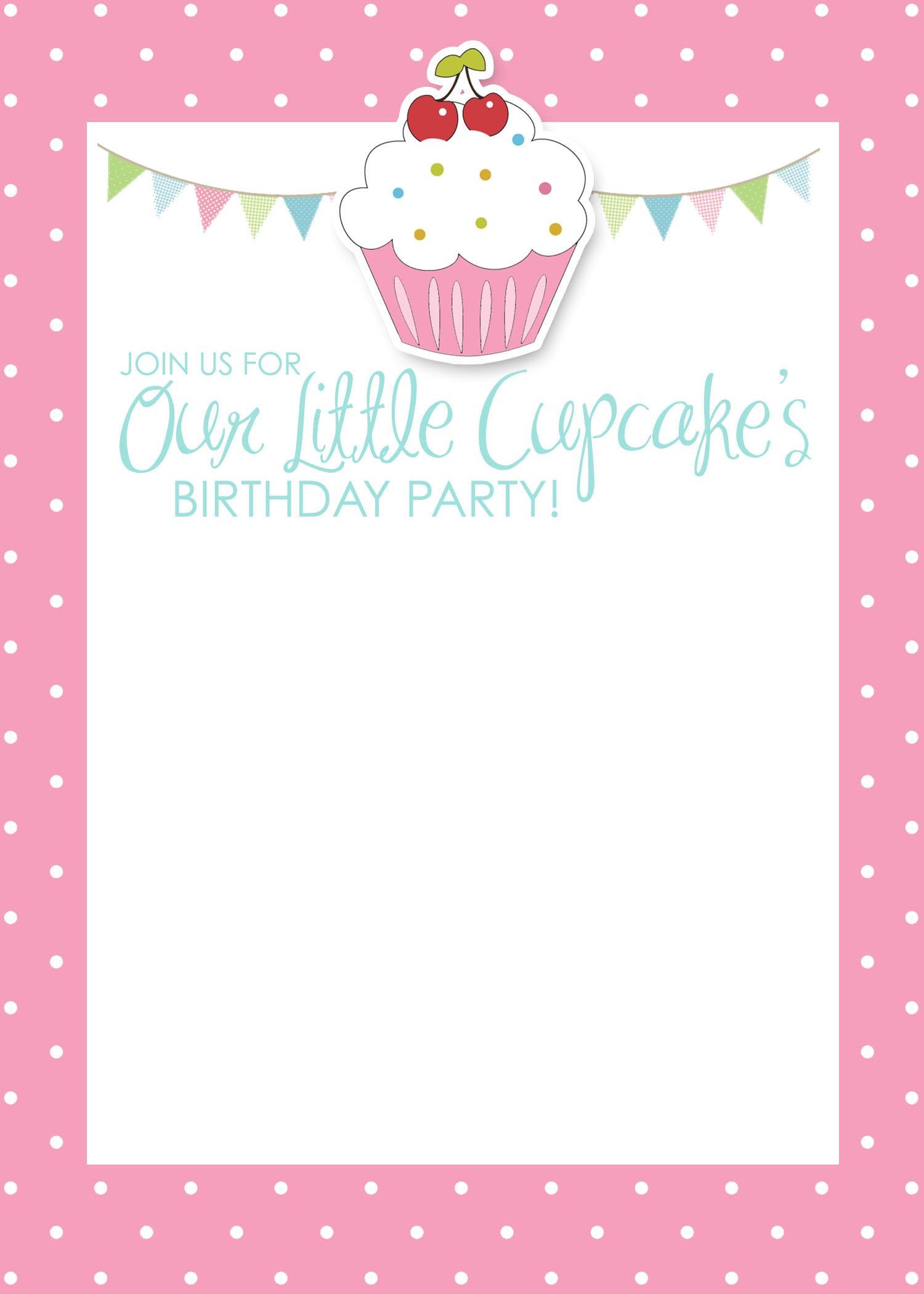 Birthday Card Invitation
 Cupcake Birthday Party with FREE Printables How to Nest