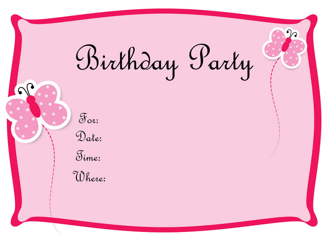 Birthday Card Invitation
 Free Birthday Invitations To Print