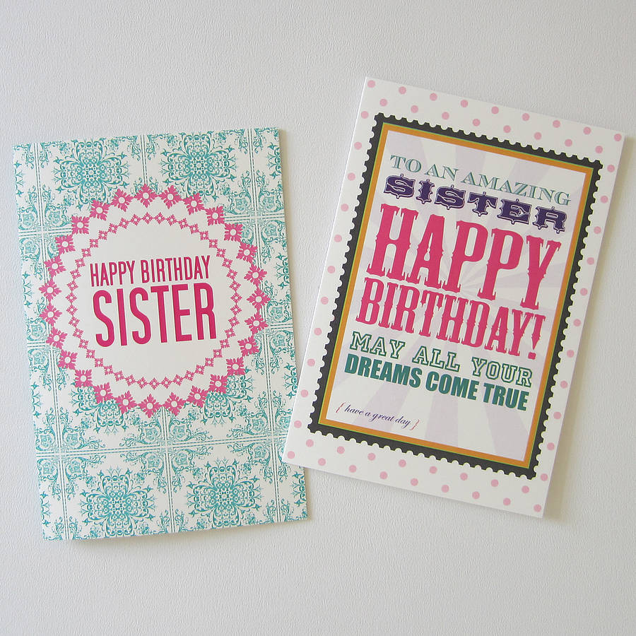 Birthday Card Sister
 Sister Birthday Card By Dimitria Jordan