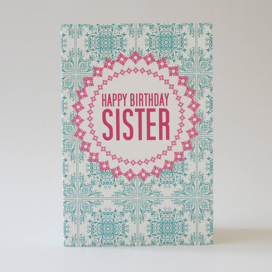 Birthday Card Sister
 sister birthday card by dimitria jordan