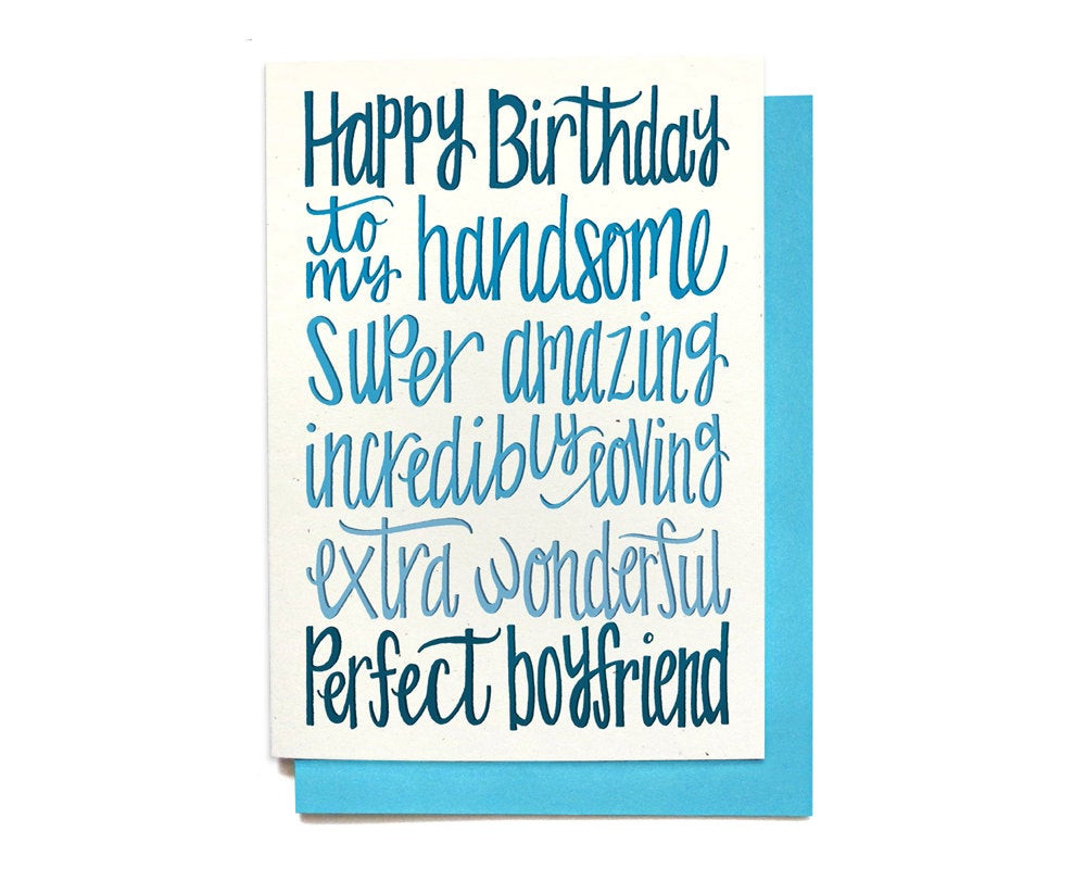 Birthday Cards For Boyfriend
 Boyfriend Birthday Card Happy Birthday to my Handsome