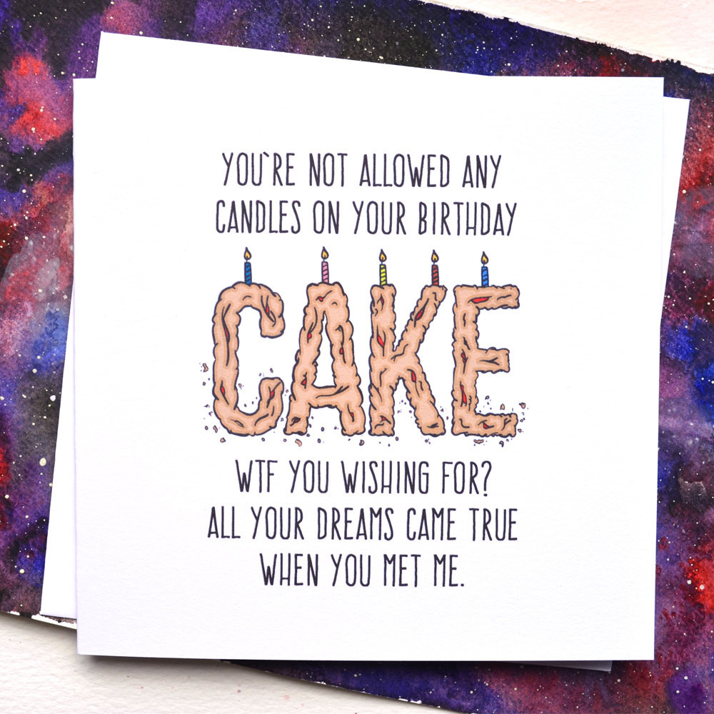 Birthday Cards For Boyfriend
 Funny Boyfriend or Girlfriend Birthday Card WTF by