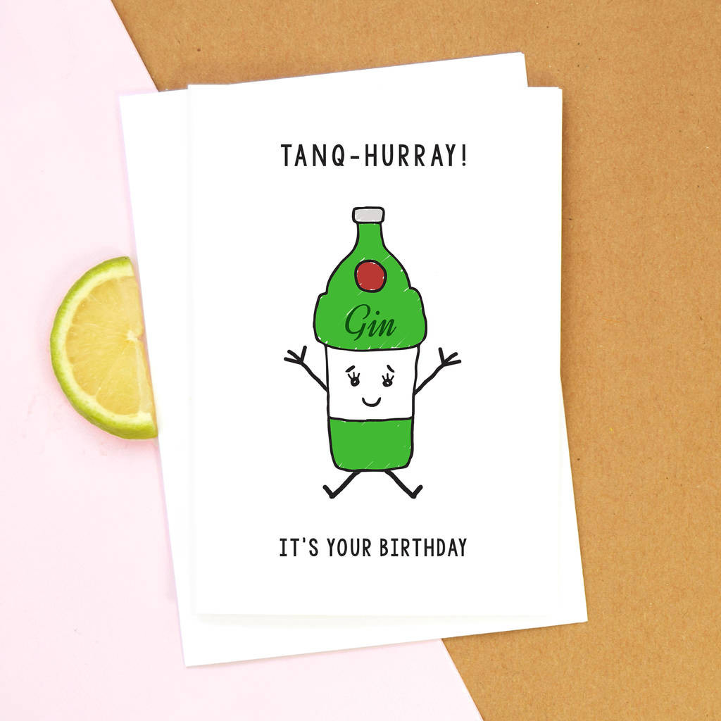 Birthday Cards Funny
 funny gin birthday card by of life & lemons