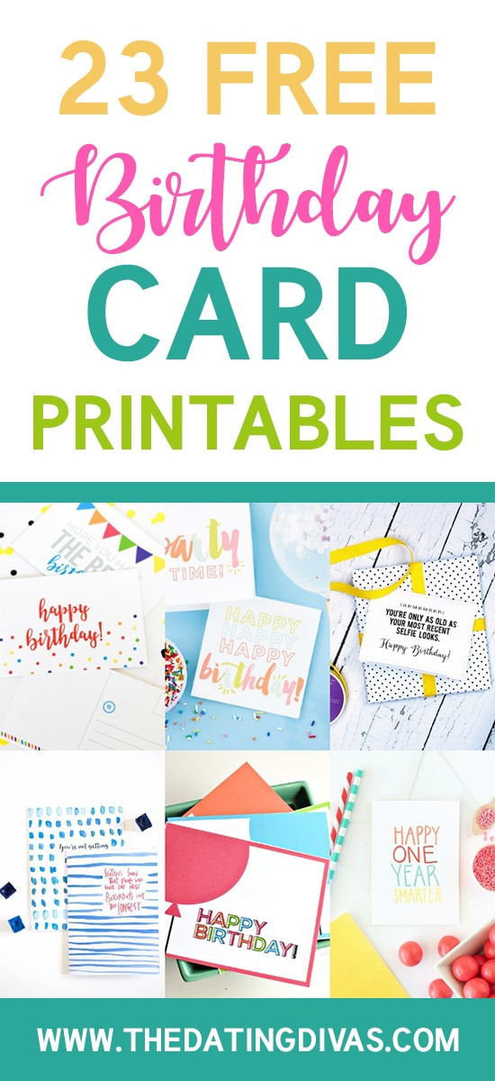 Birthday Cards Printable
 101 Free Birthday Printables The Dating Divas