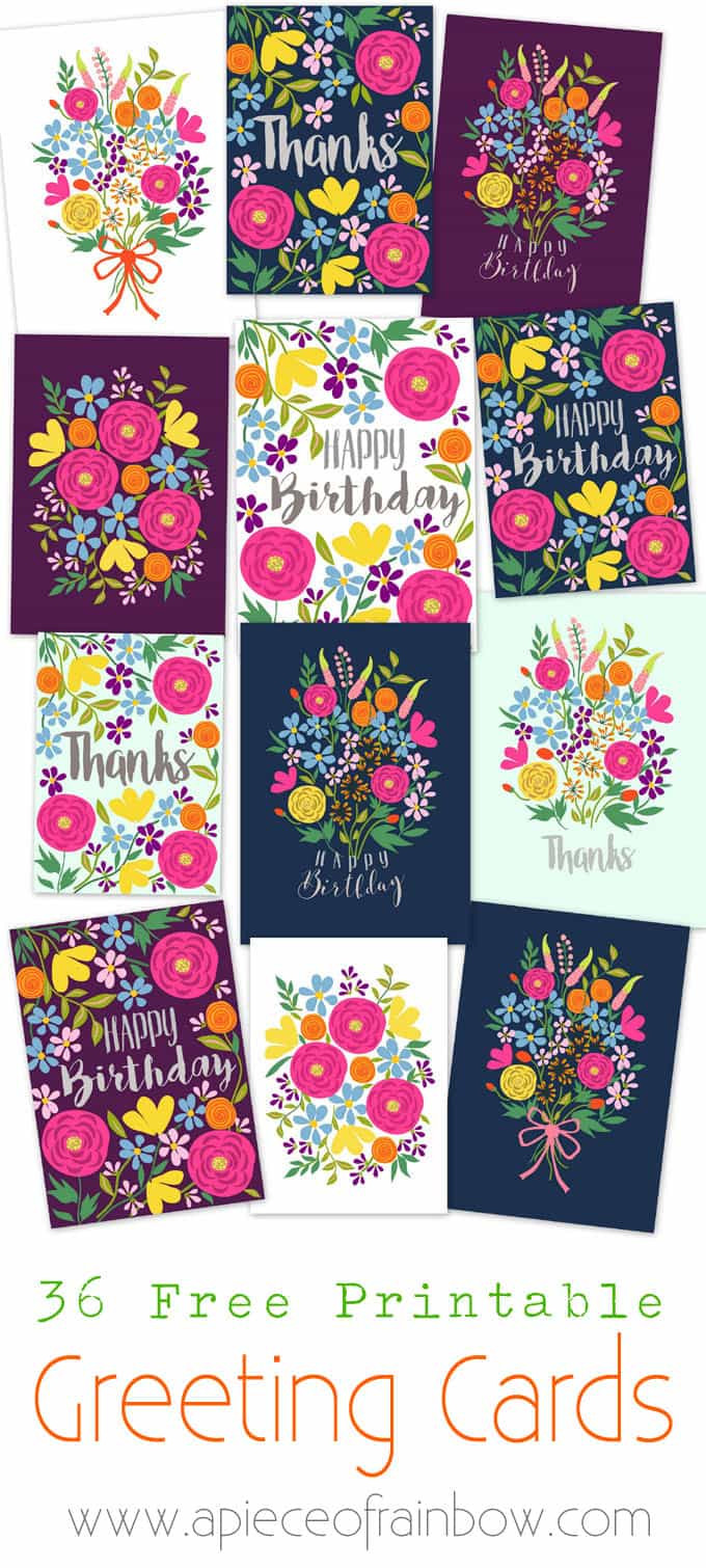 Birthday Cards To Print Free
 Free Printable Happy Birthday Card with Pop Up Bouquet A