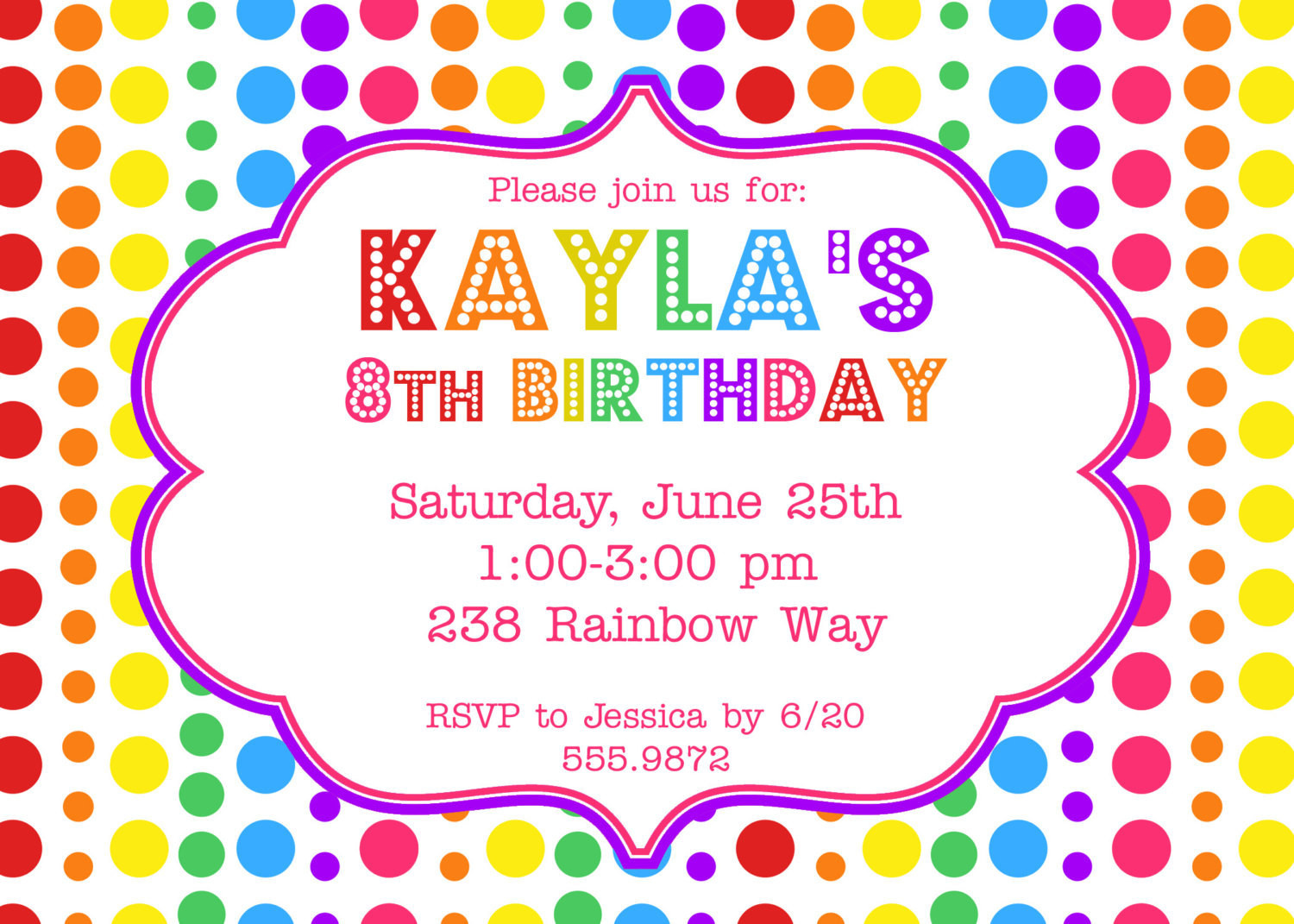 Birthday Celebration Invitation
 Items similar to Rainbow Birthday Party Invitation on Etsy