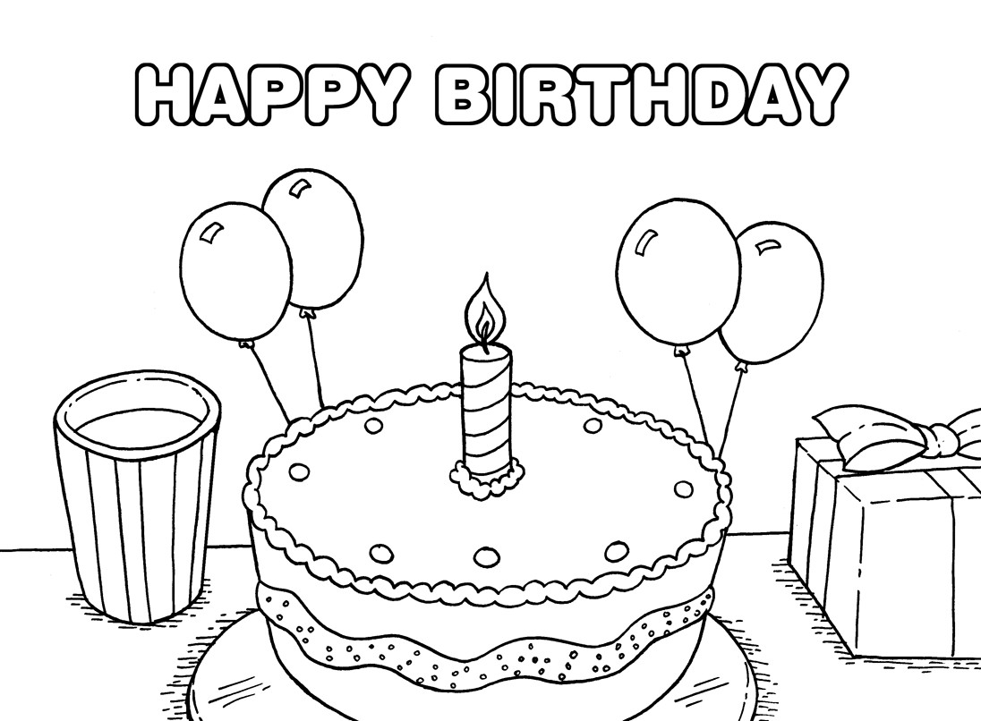 Birthday Coloring Pages For Kids
 40 Free Printable Happy Birthday Coloring Pages Coloring