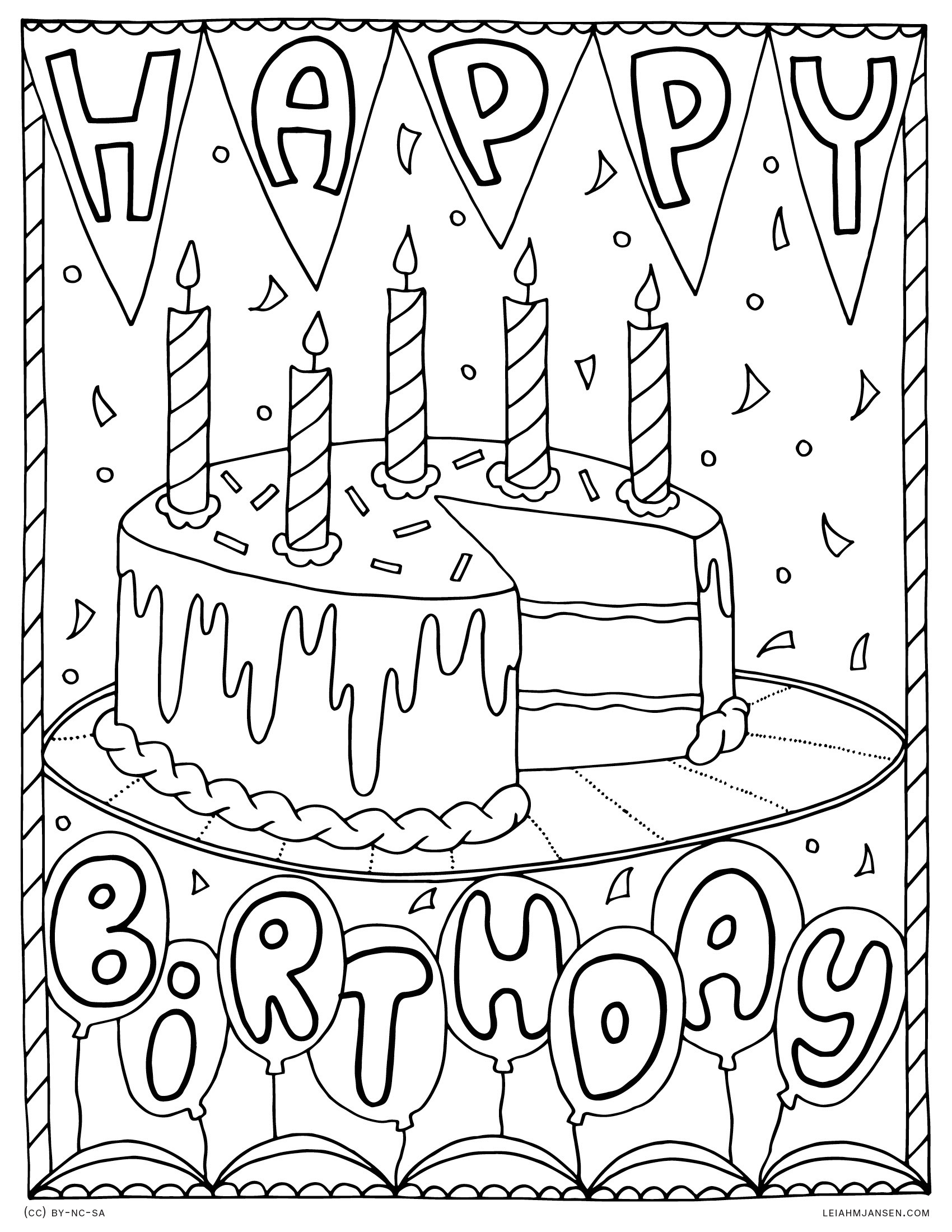 Birthday Coloring Pages For Kids
 Coloring Pages