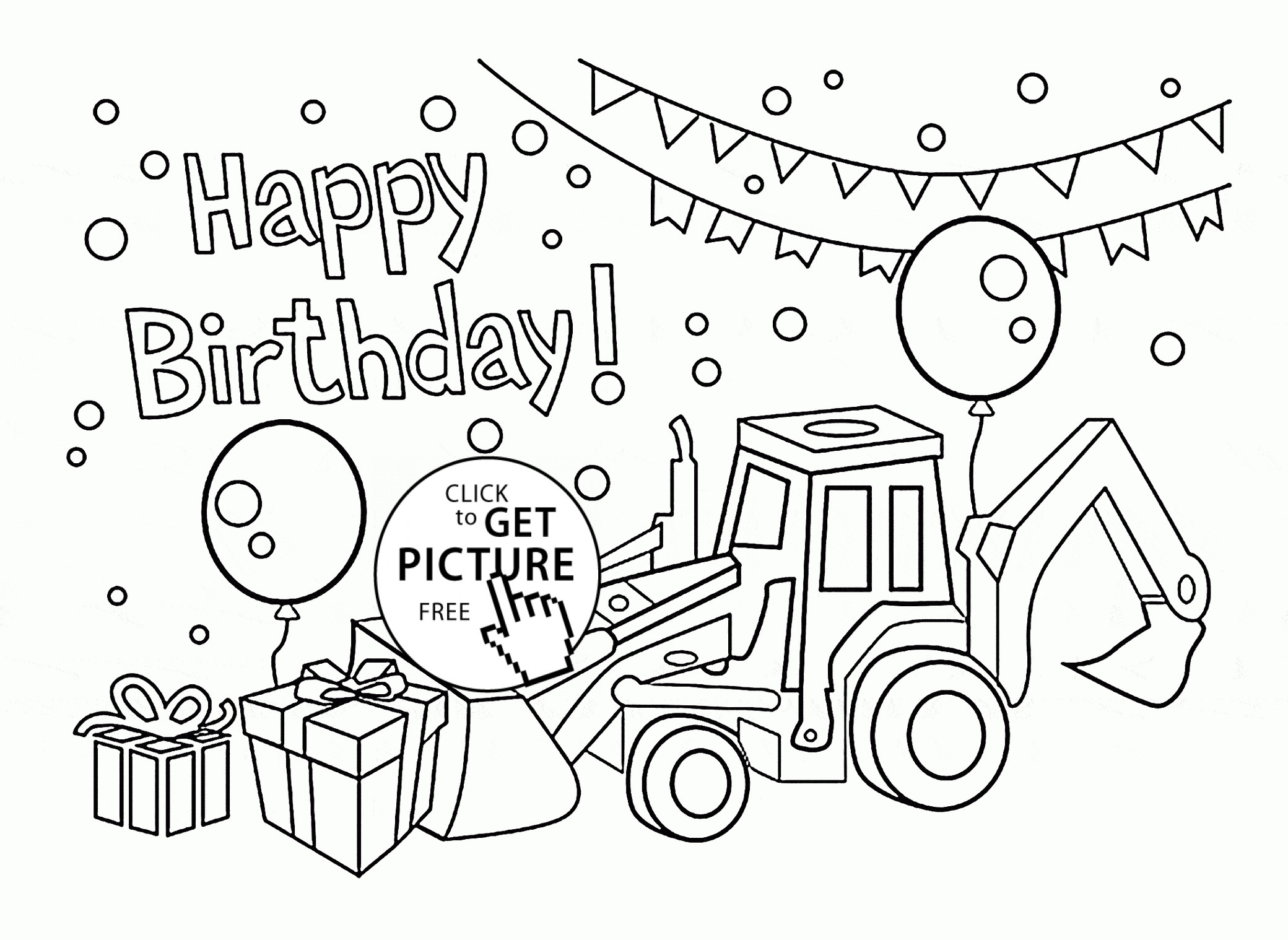 Birthday Coloring Pages For Kids
 Free Printable Happy Birthday Jesus Coloring Pages