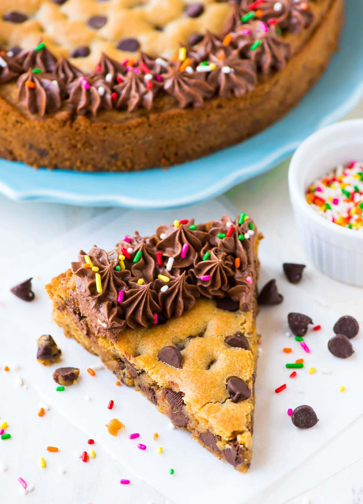 Birthday Cookie Cake Recipe
 Cookie Cake Easy Recipe from Scratch WellPlated