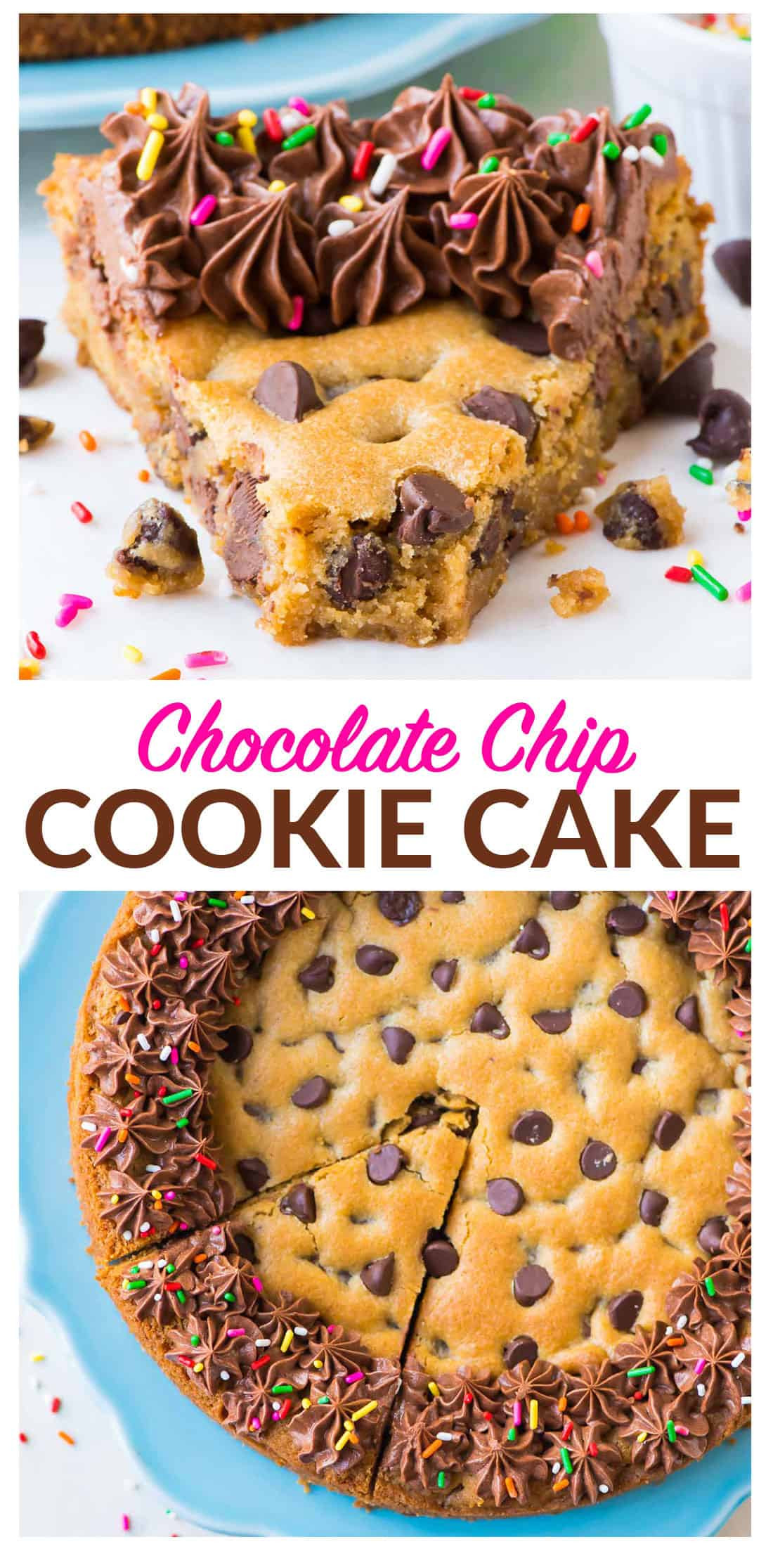 Birthday Cookie Cake Recipe
 Chocolate Chip Cookie Cake Recipe with Chocolate Fudge