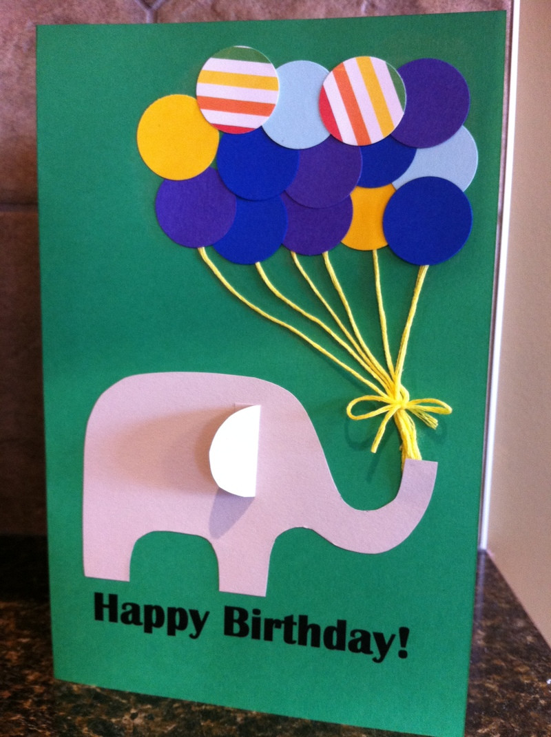 Birthday Craft Ideas For Kids
 Paper Punch Balloon Birthday Card My Kid Craft