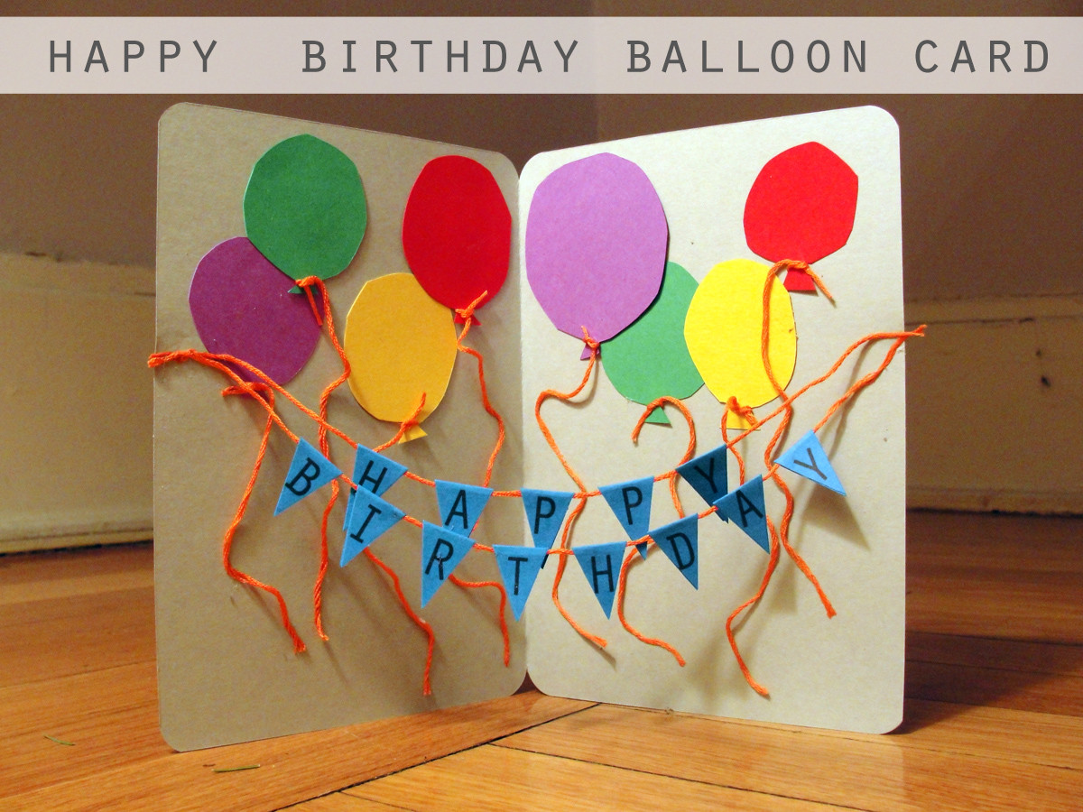 Birthday Craft Ideas For Kids
 Happy Birthday Balloon Card