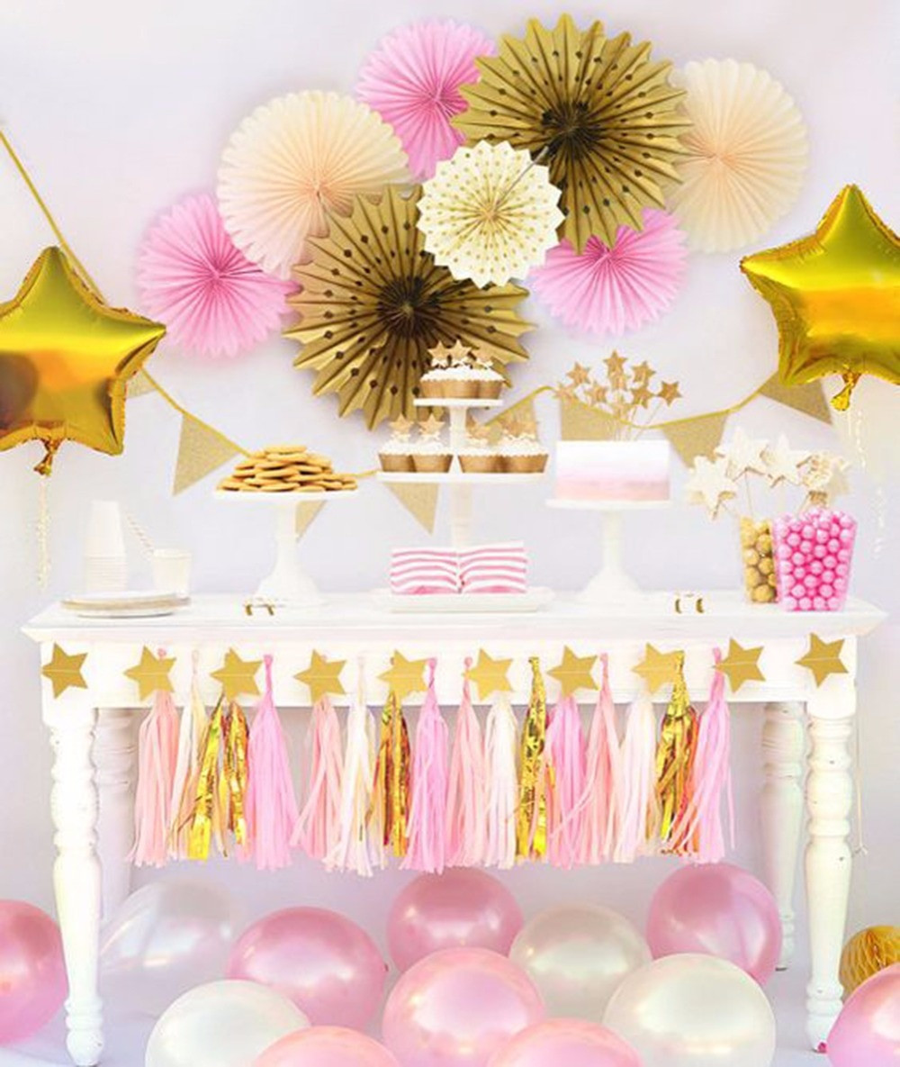 Birthday Decoration Ideas
 Happy Birthday Decoration for Girls Pink Theme Baby Shower