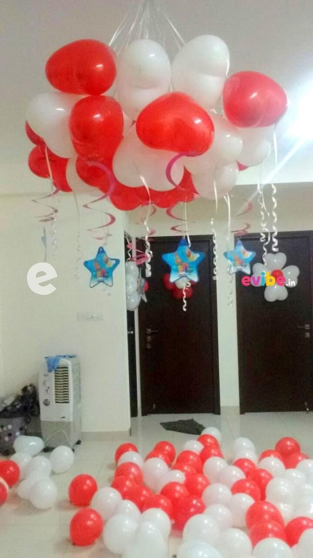 Birthday Decorations At Home
 Best home decor with heart shaped balloons birthday