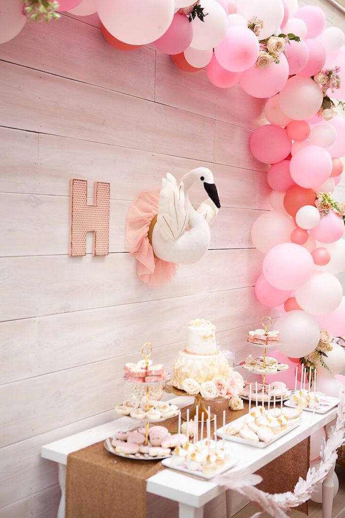 Birthday Decorations Ideas
 Kara s Party Ideas Magical Sweet Swan Birthday Party