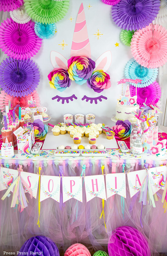 Birthday Decorations Pinterest
 Truly Magical Unicorn Birthday Party Decorations DIY