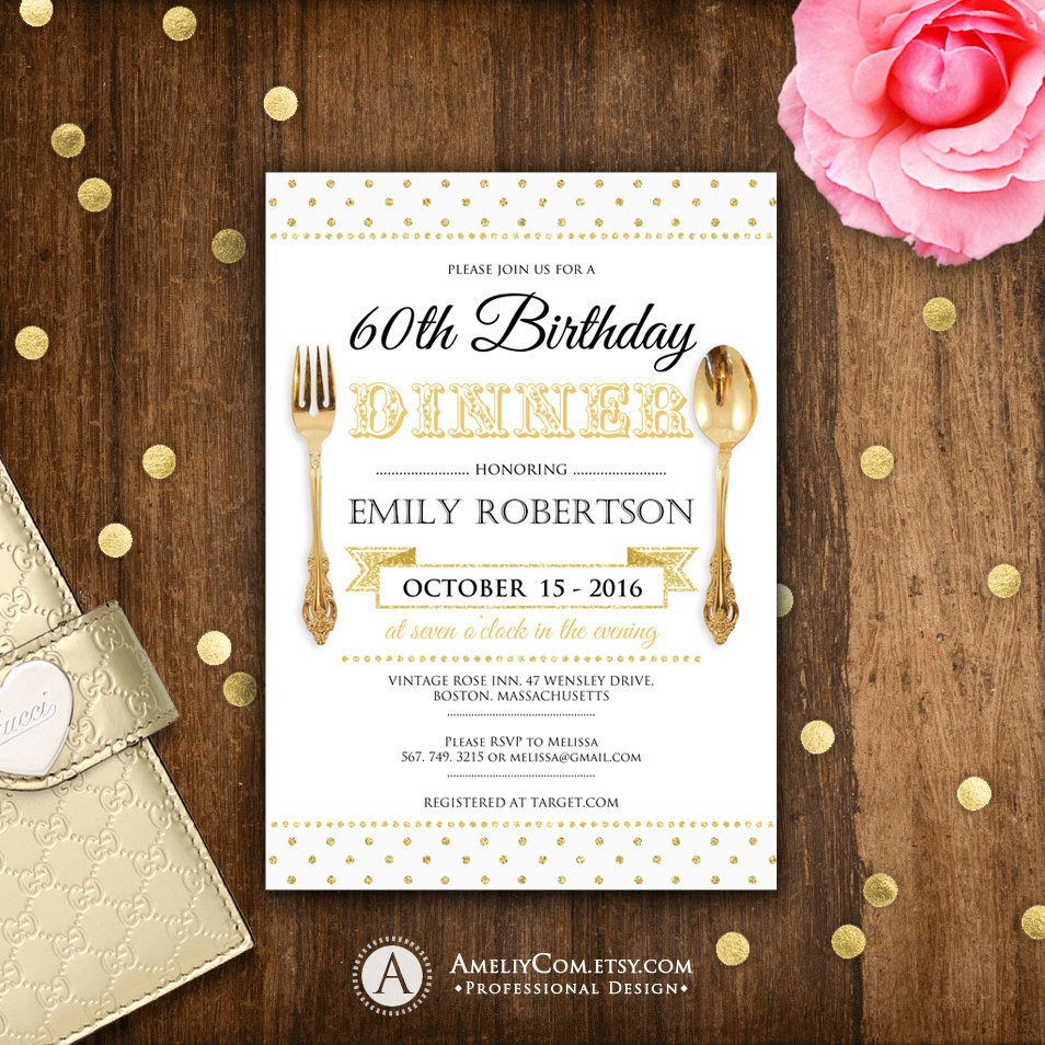 Birthday Dinner Invitation
 Birthday Dinner Invite Printable Birthday Dinner Invitations