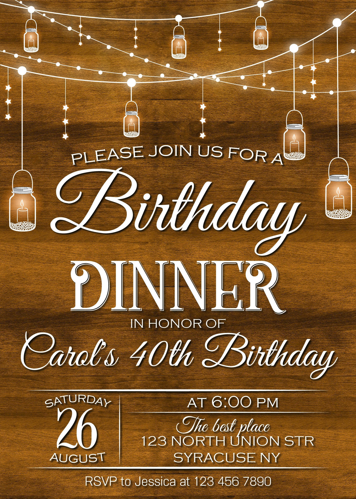 Birthday Dinner Invitation
 FREE 32 Dinner Party Invitation Designs & Examples in