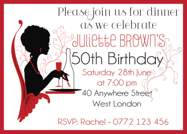 Birthday Dinner Invitation
 Birthday Dinner Party Invitation Wording