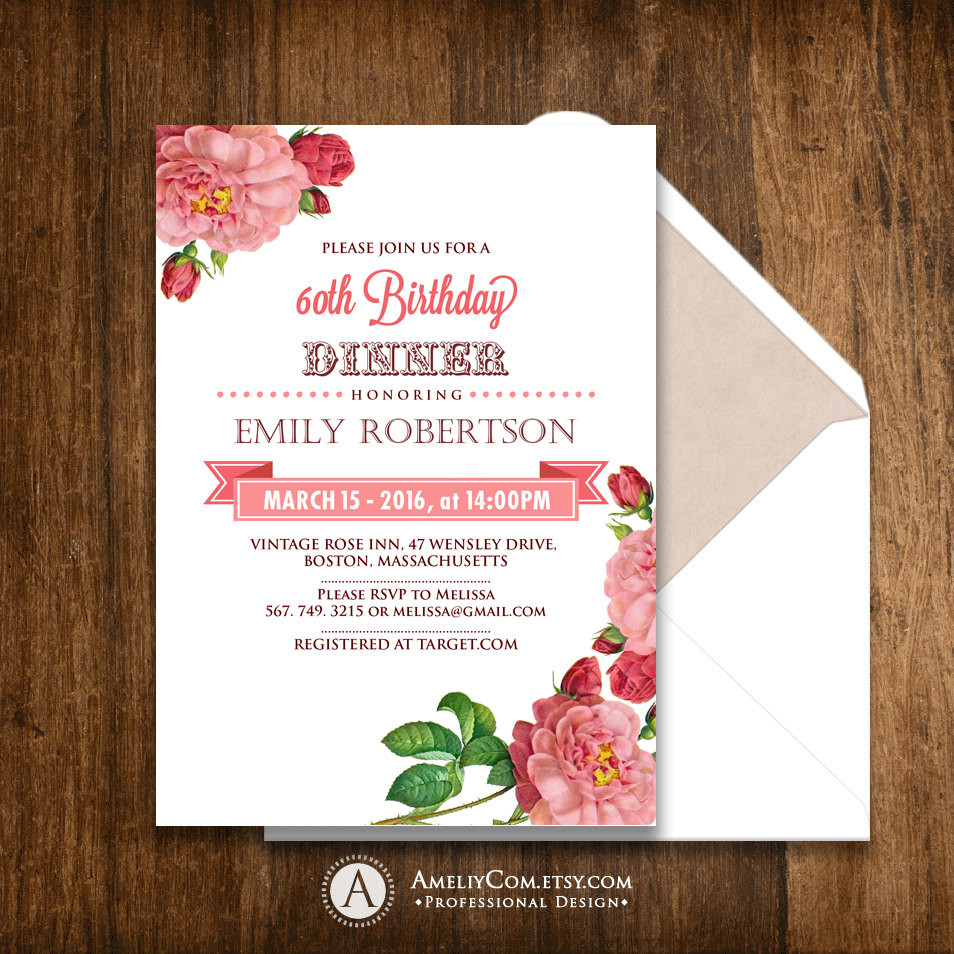 Birthday Dinner Invitation
 Birthday Dinner Invitations Printable Birthday Dinner by