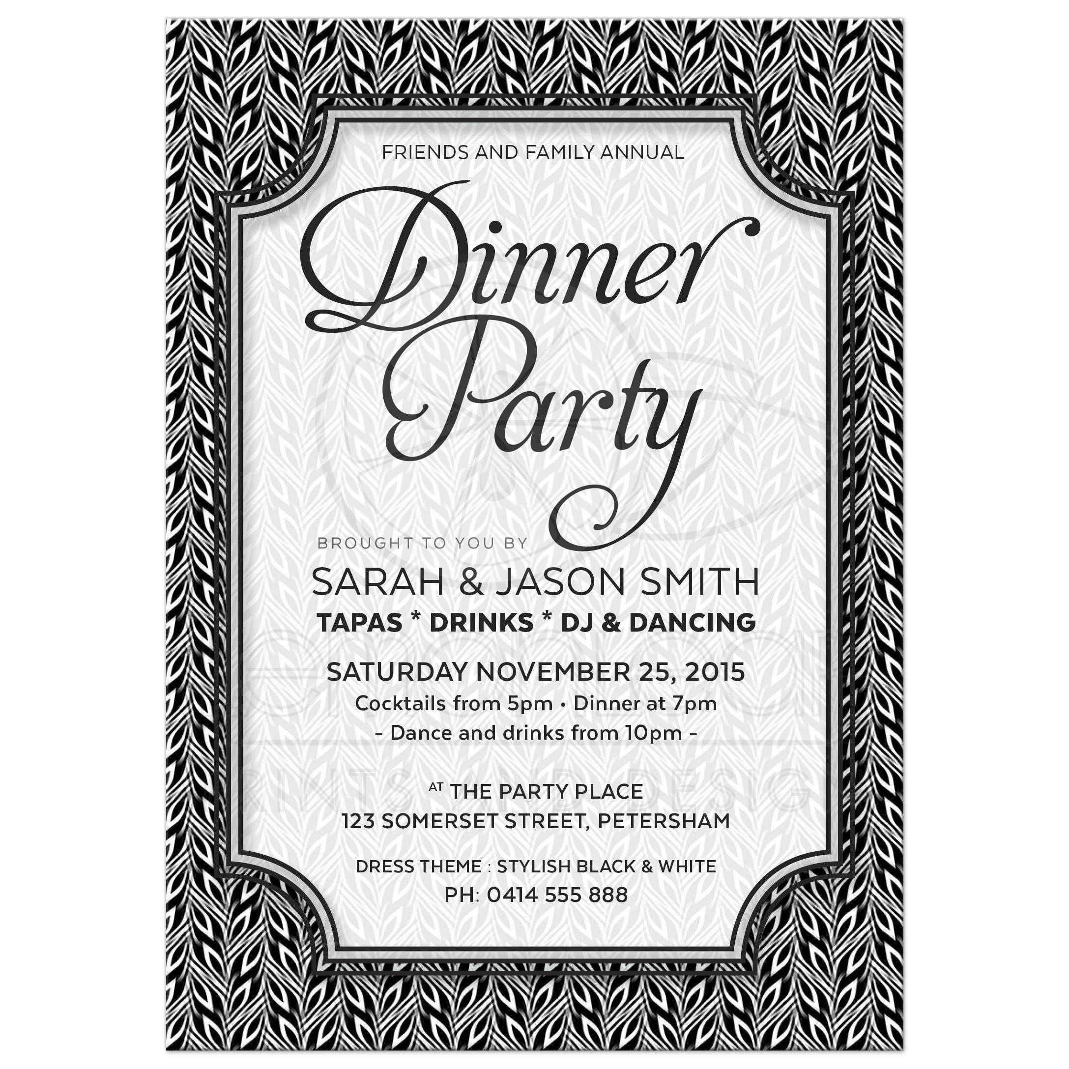 Birthday Dinner Invitation
 Anniversary dinner invitations wedding anniversary