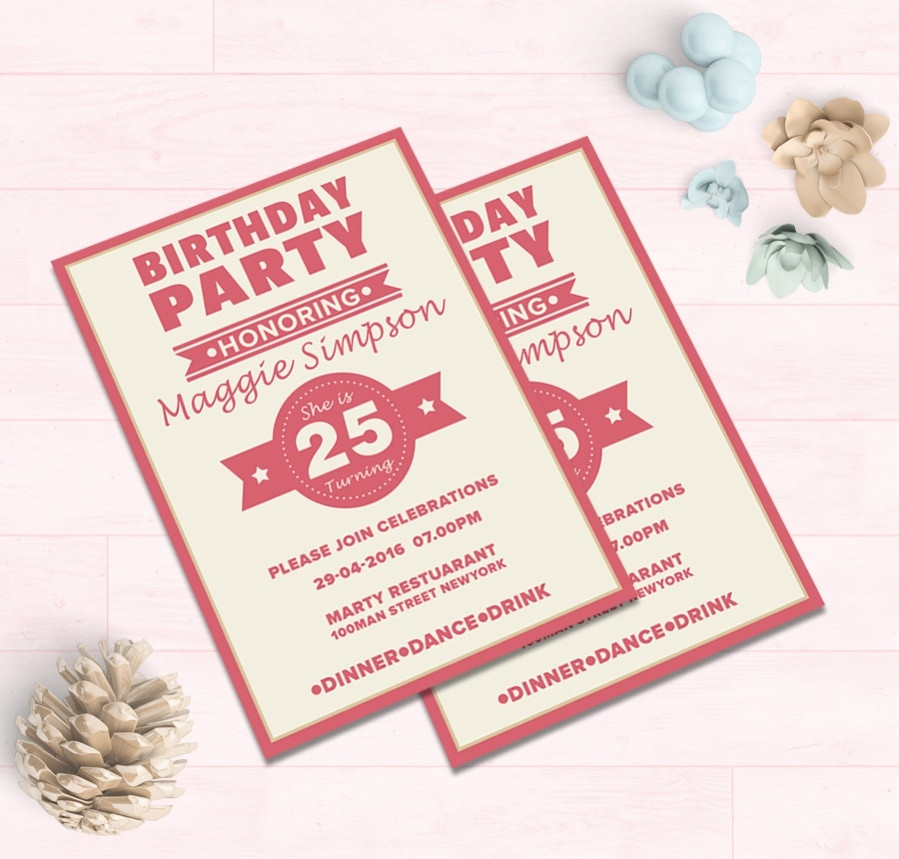 Birthday Dinner Invitation
 FREE 22 Invitation Designs [ Birthday Dinner Reunion