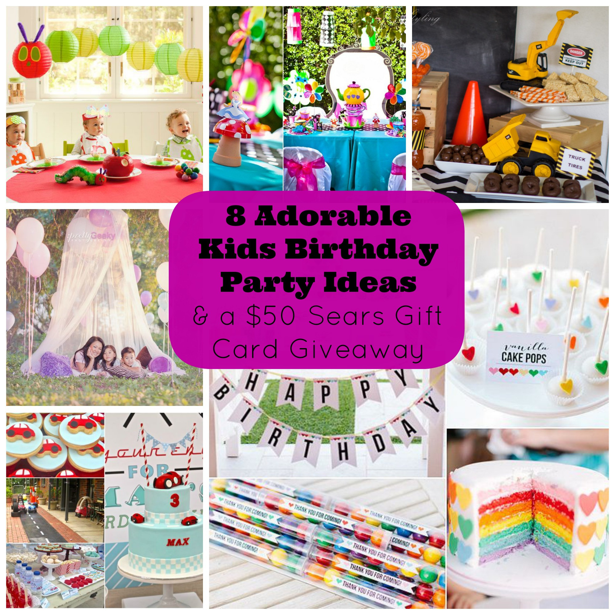 Birthday Gift Ideas For Kids
 8 Adorable Kids Birthday Party Ideas and a Giveaway for a
