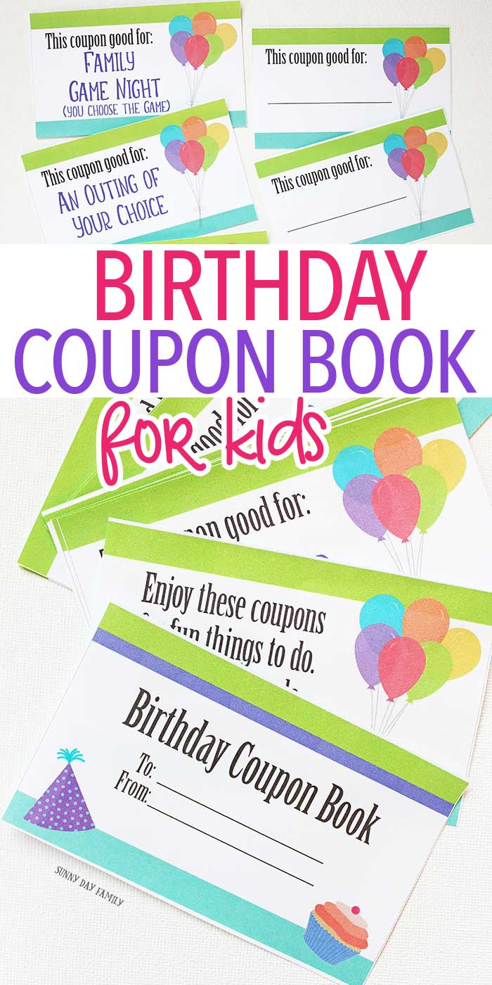 Birthday Gift Ideas For Kids
 This Printable Birthday Coupon Book is the Best Gift for