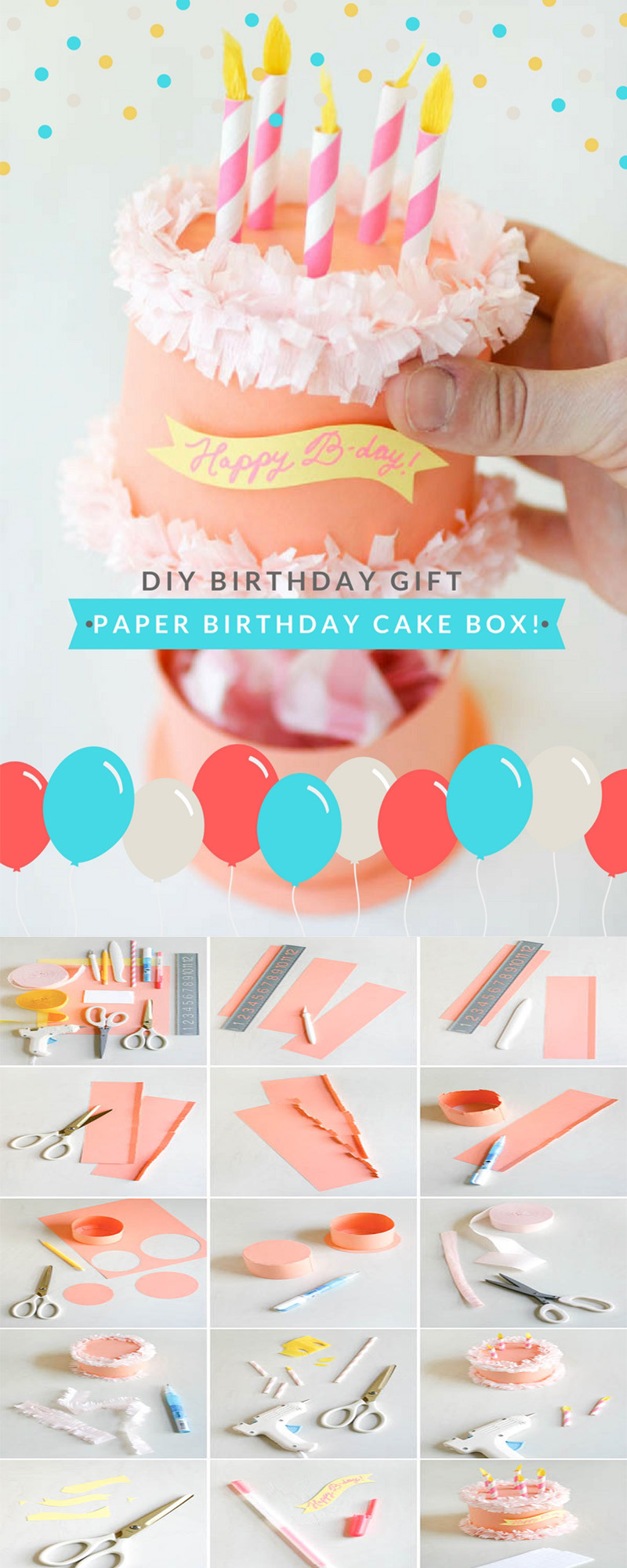 Birthday Gifts Diy
 DIY Gift Ideas for Your Boyfriend Paper Birthday Cake Box