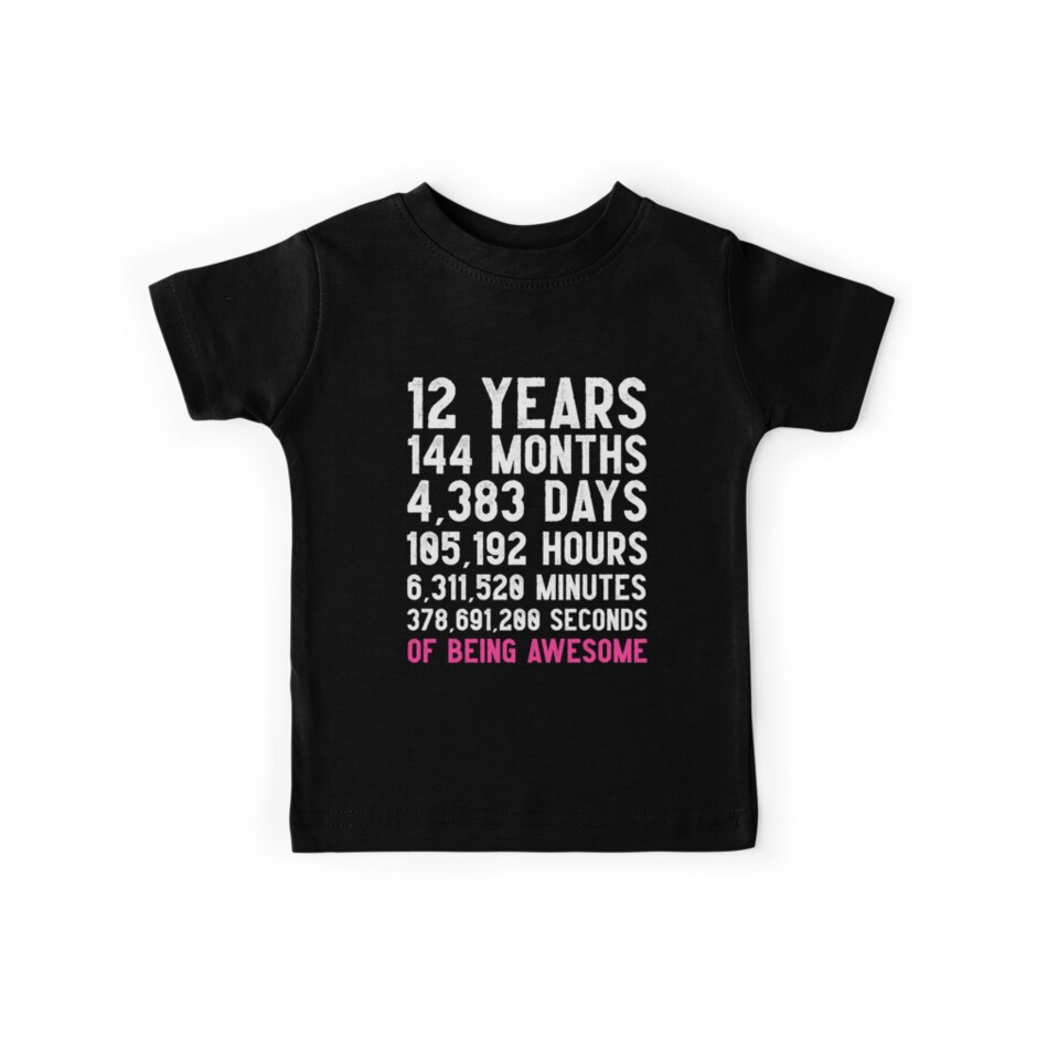 Birthday Gifts For 12 Year Old Girls
 "Girls 12th Birthday Countdown T Shirt Funny Gift Birthday