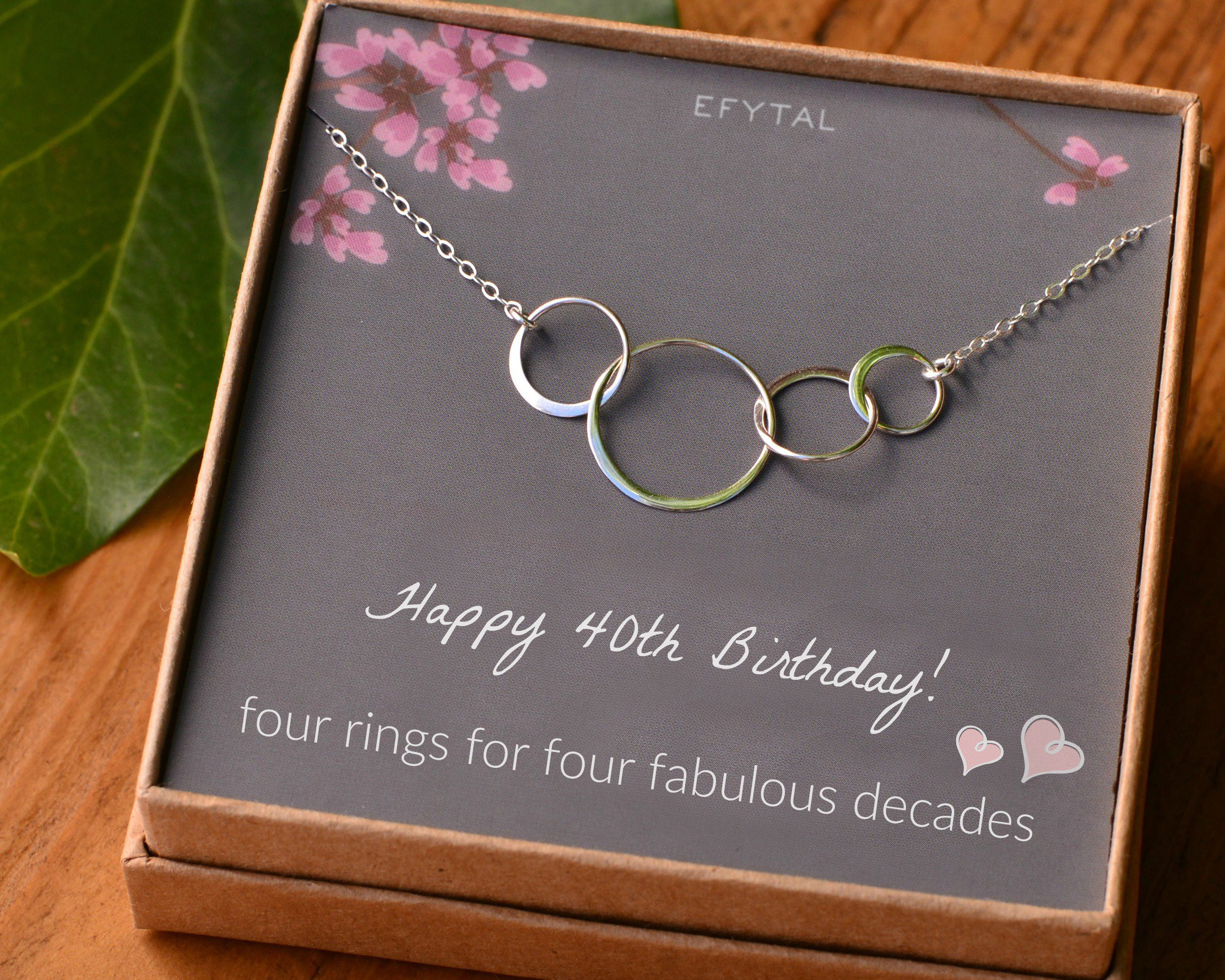 Birthday Gifts For 40 Year Old Woman
 40th Birthday Gifts for Women Sterling Silver Four Circle