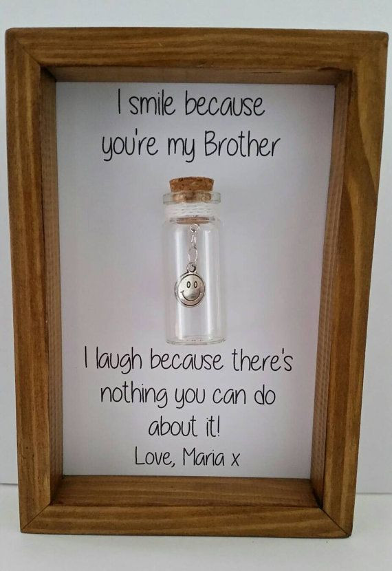 Birthday Gifts For Brother From Sister
 Humorous personalised t for brother Real wood frame