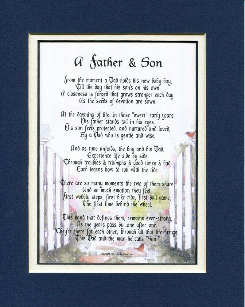 Birthday Gifts For Dad From Son
 25A Gift Present for Father or Son Poem Keepsake Fathers