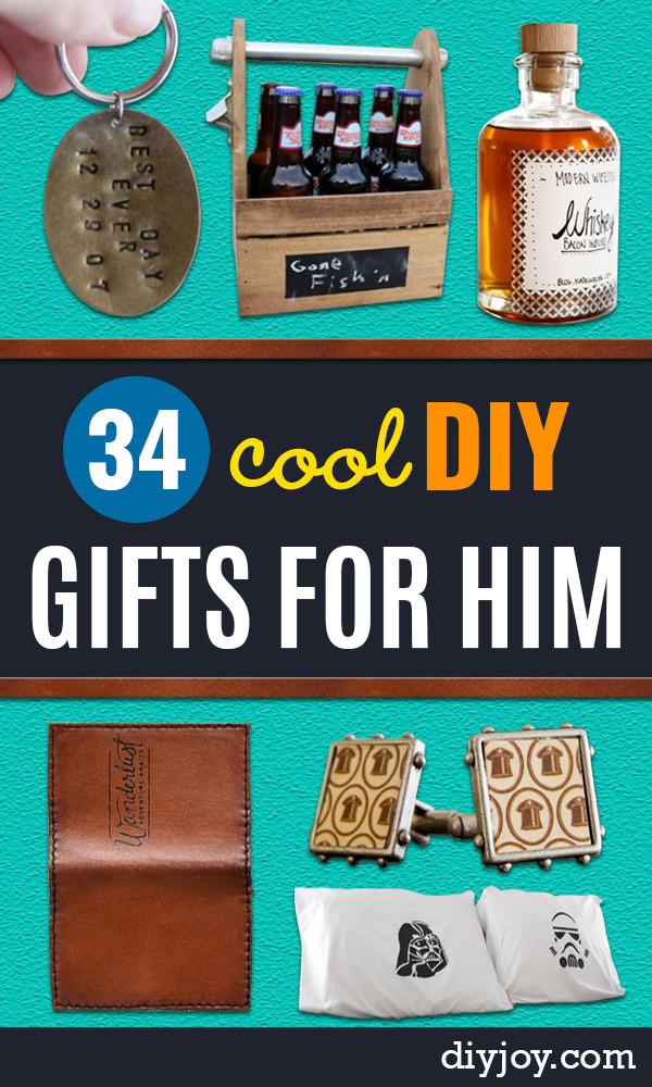 Birthday Gifts For Him DIY
 34 DIY Gifts for Him Handmade Gift Ideas for Guys