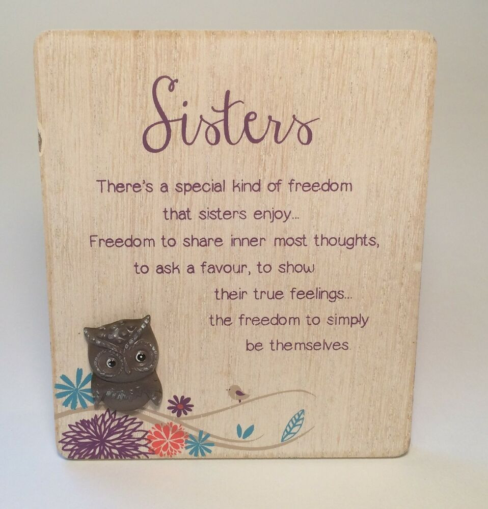 Birthday Gifts For Sisters
 Life s A Hoot Sisters Plaque Birthday Gift Ideas for