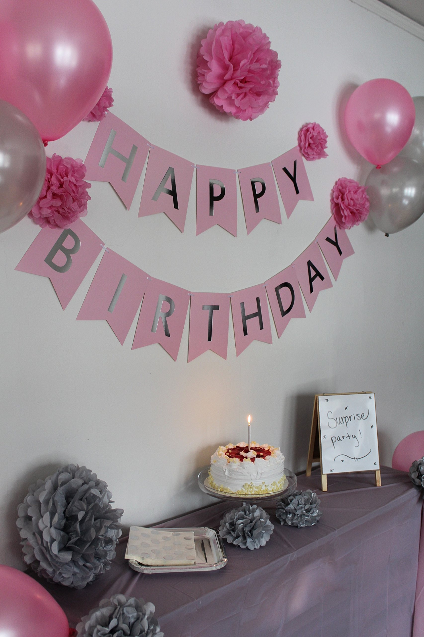 Birthday Girl Decorations
 Cheap Pink And Silver Birthday Party Decorations find