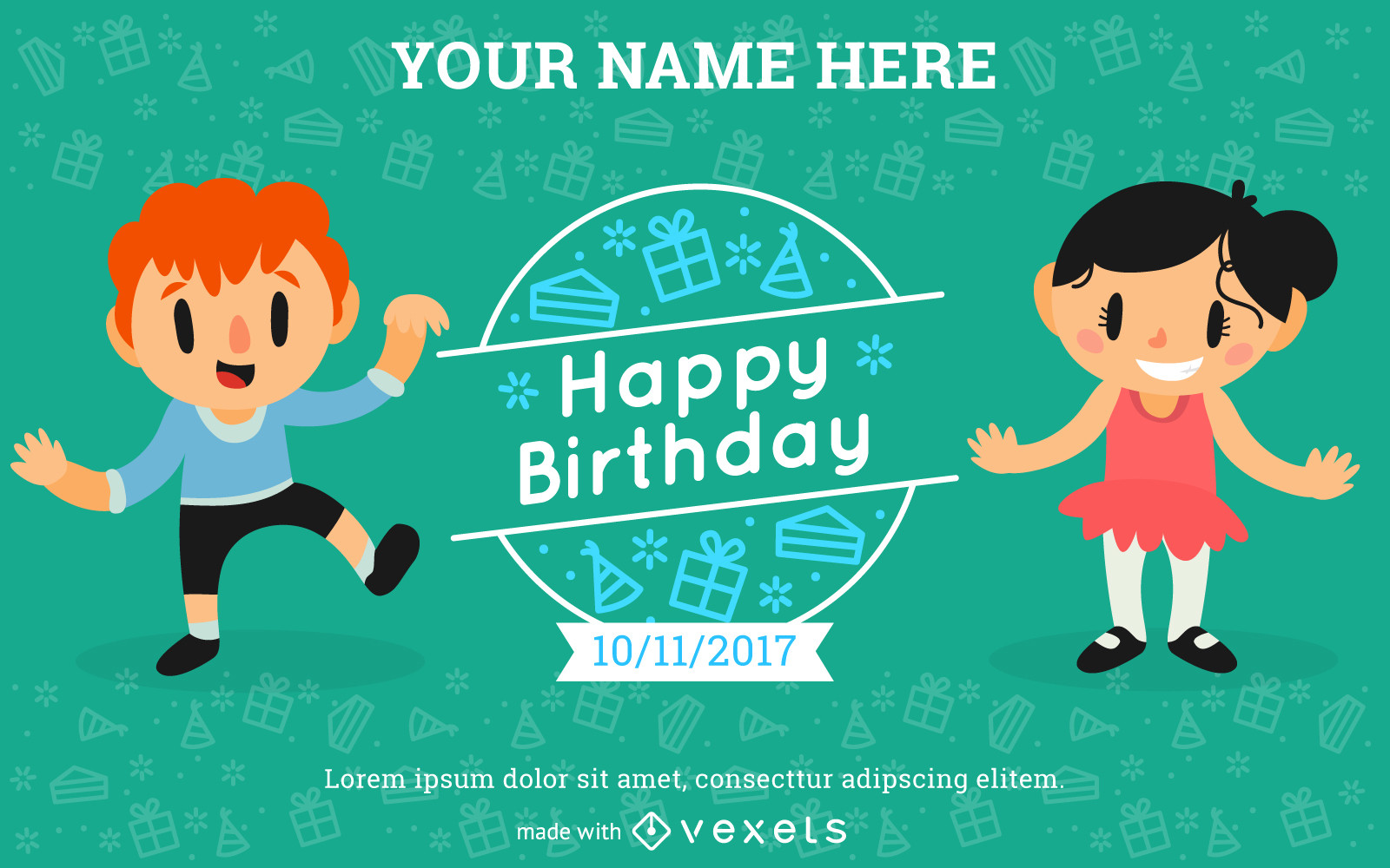 Birthday Invitation Maker
 Kids Birthday Invitation Card Maker Editable design