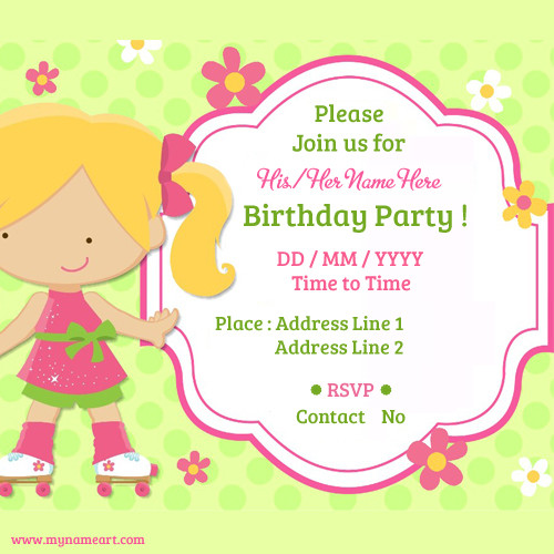 Birthday Invitation Maker
 online invitation card maker free