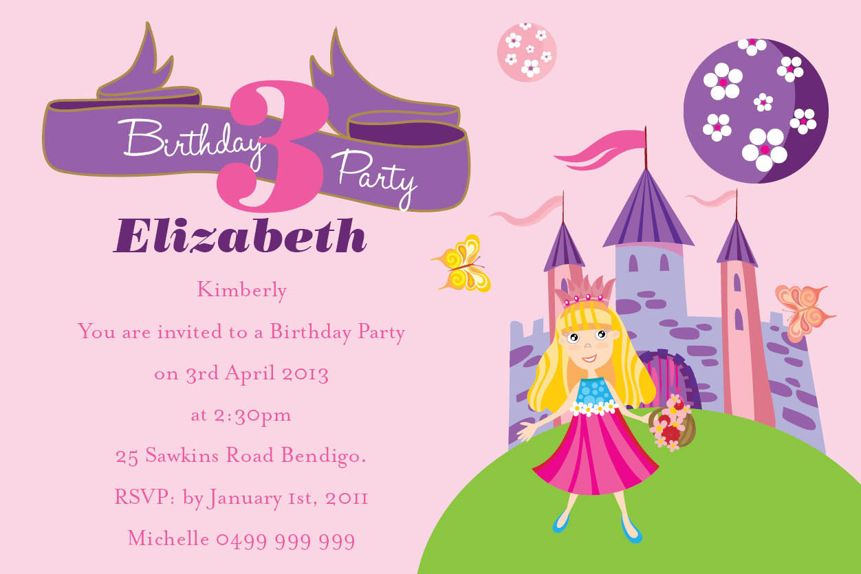 Birthday Invitation Sample
 Birthday Invitation Wording For Kids