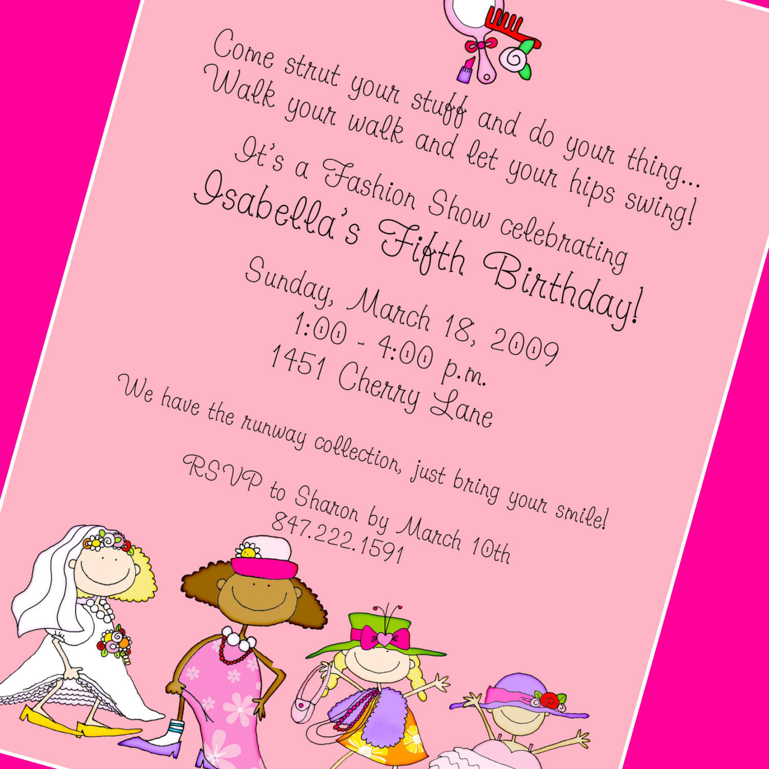 Birthday Invitation Sample
 Dress Up Party Invitation Custom Wording 12 Invitations and