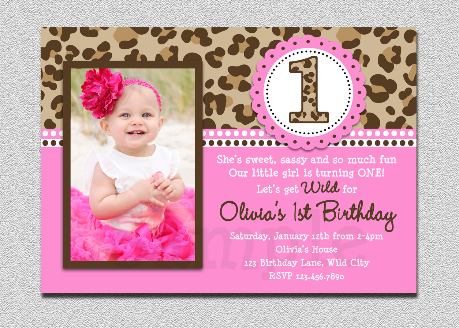 Birthday Invitation Sample
 Free Printable 1st Birthday Invitations Girl – FREE