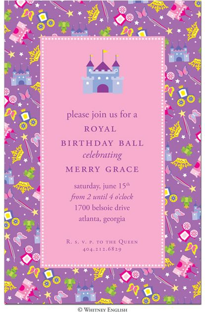 Birthday Invitation Wording For Kids
 Princess Birthday Party Invitation Wording