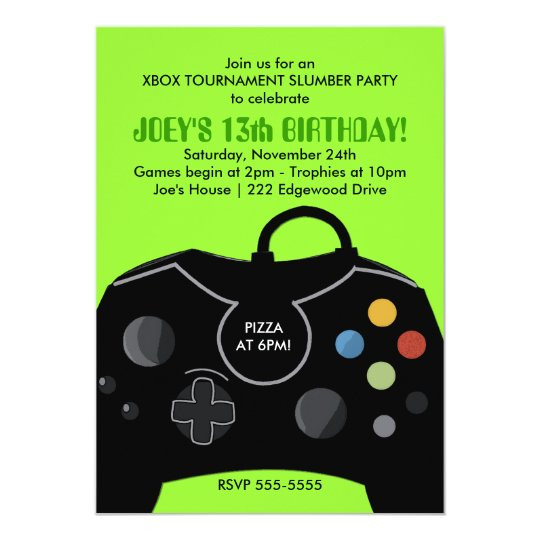 Birthday Invitations For Boys
 BOYS Birthday Video Game Station Party Invitation