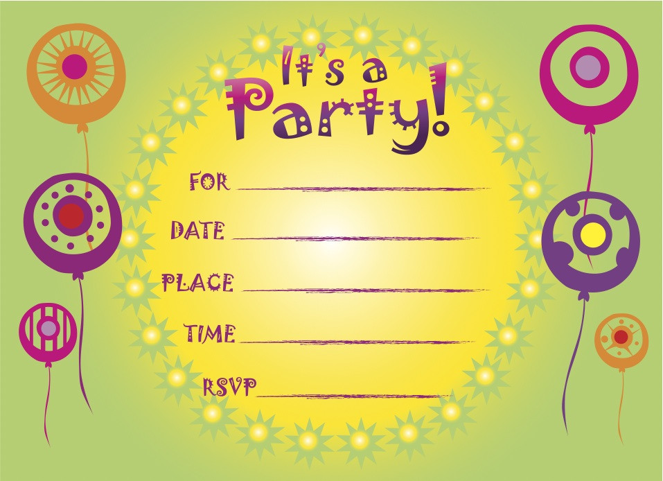 Birthday Invitations For Kids
 Printable Birthday Invitations 5 Coloring Kids