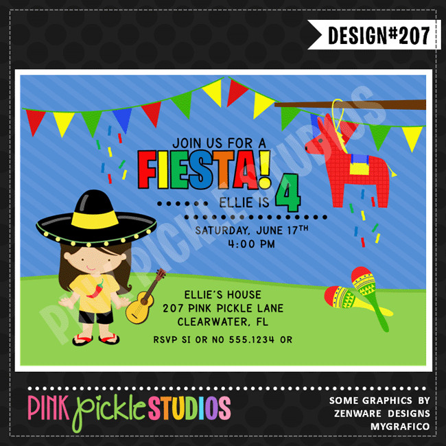 Birthday Invitations In Spanish
 Fiesta Kids Printable Birthday Invitation