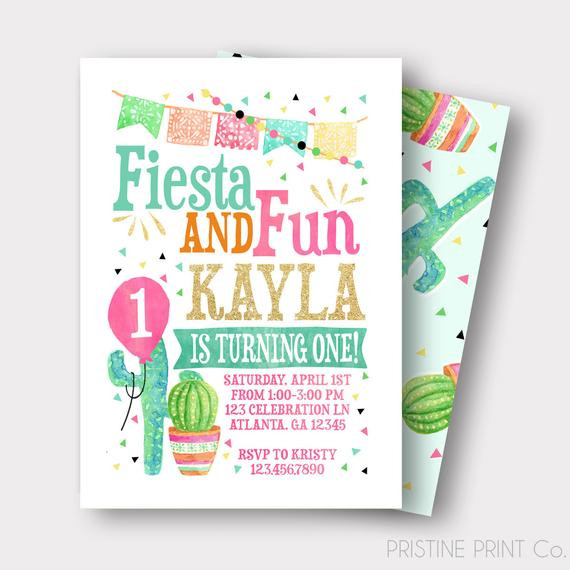 Birthday Invitations In Spanish
 Fiesta Birthday Invitation Spanish Birthday Invitation