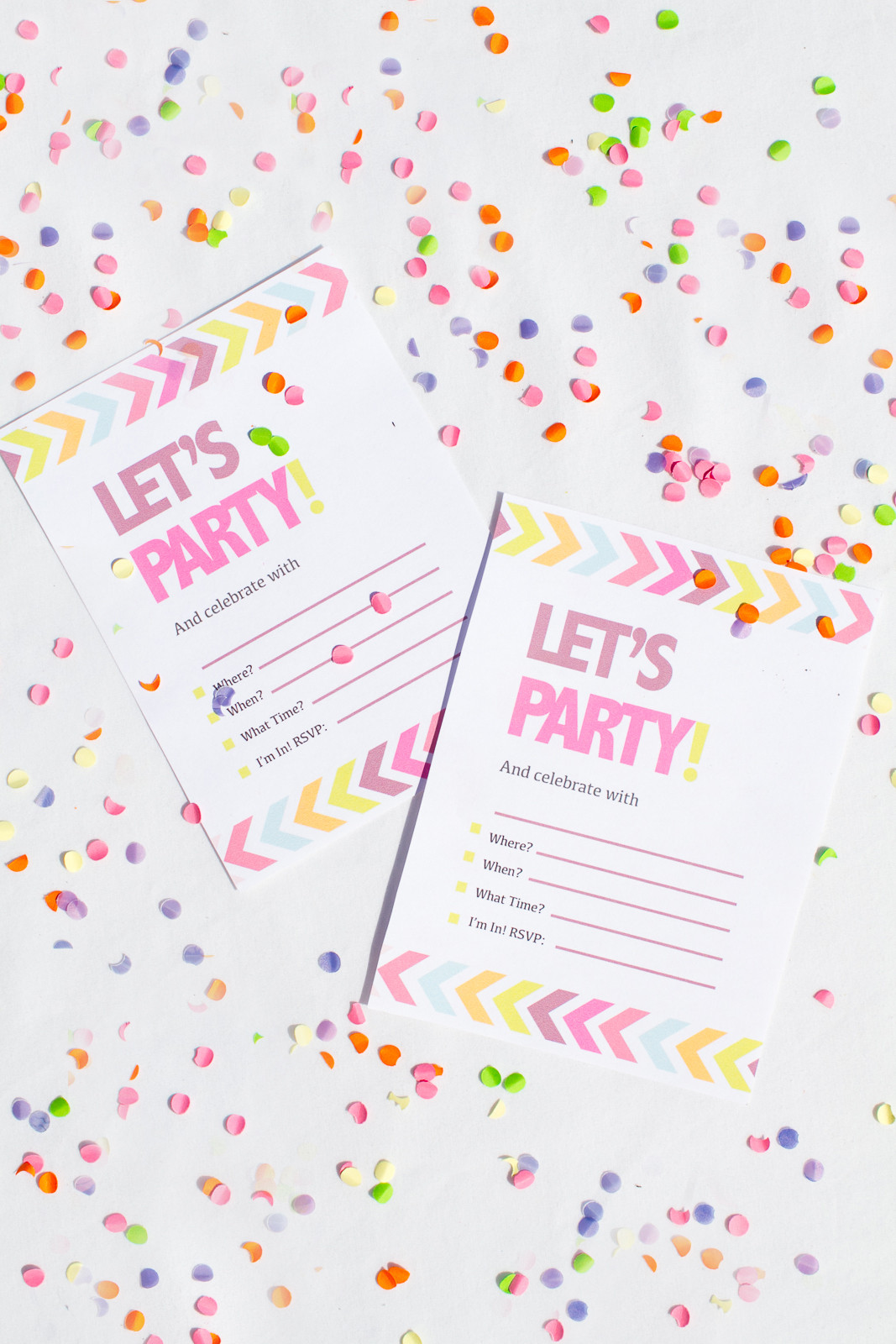 Birthday Invitations Printable
 Free Printable Neon & Chevron Hen Party Bachelorette Party