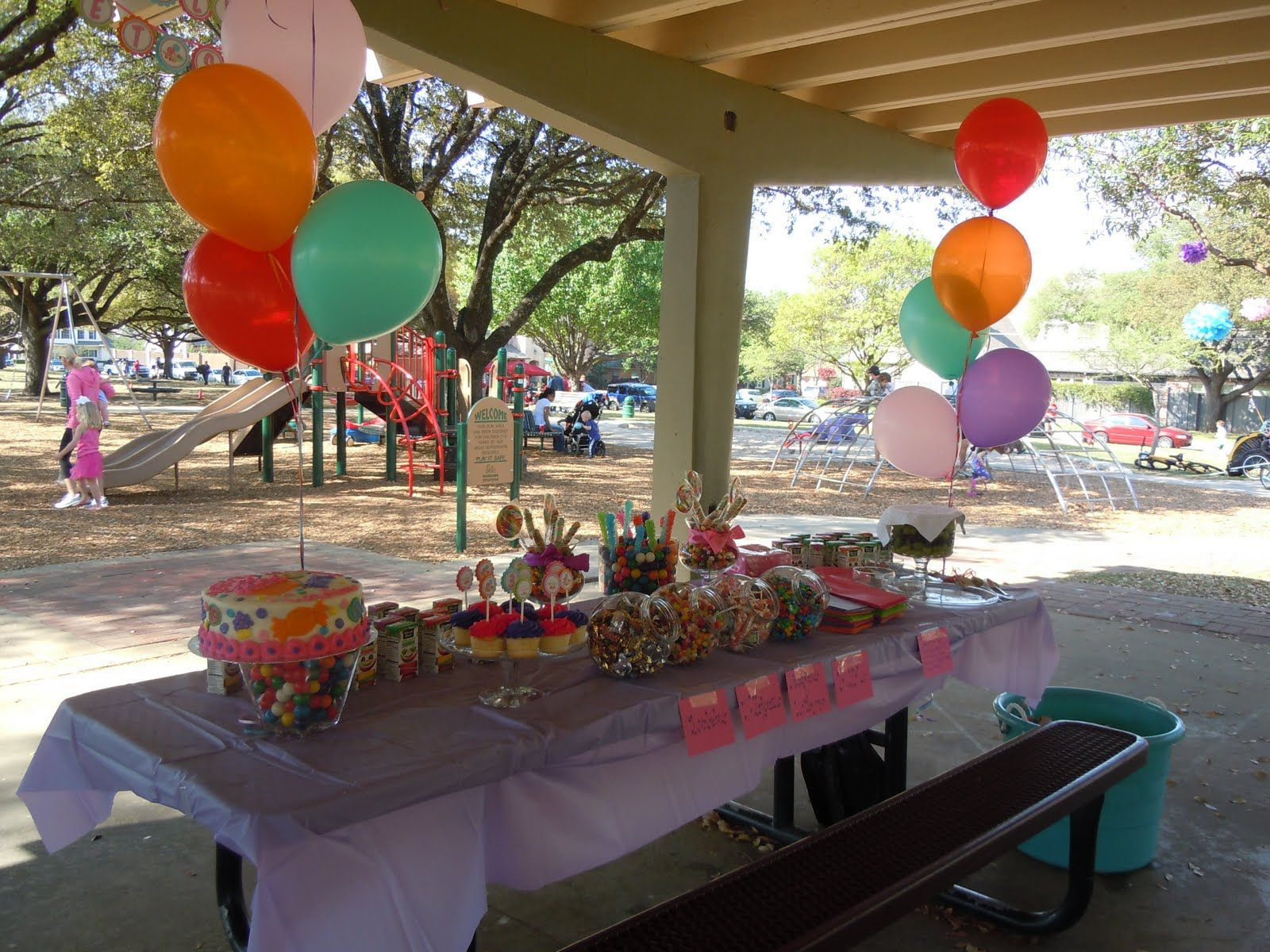 Birthday Party At Park
 decorate pavilion birthday party Google Search